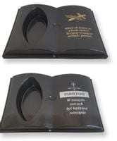 KSIĘGA na grób Podkład do stroików sztucznych Czarna z brokatem