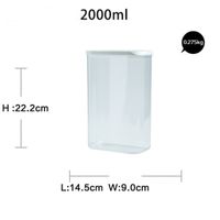 Pojemniki Do Żywności - Przeźroczyste - 0.45L 1.0L 1.5L 2.0L - OKAZJA 2.0L- Biały