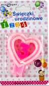 Świeczka na Urodziny  na Tort Ciasto Serce Cyfra 3