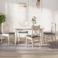 Poduszki na siedziska 4 pcs Ciemnoszary 40 x 40 x 3 cm