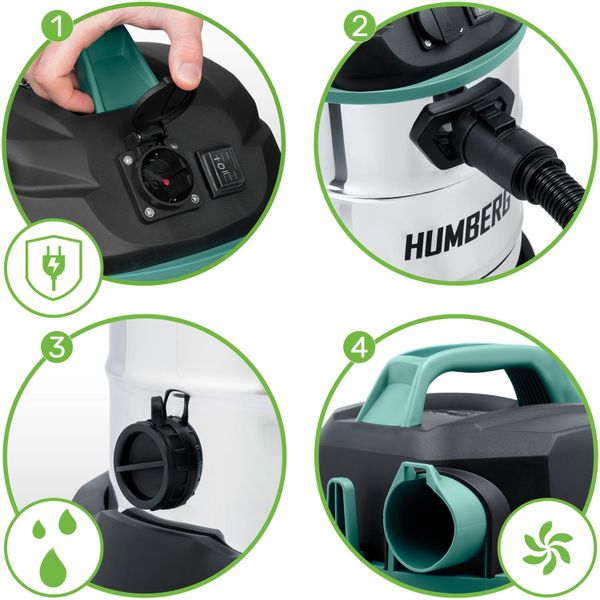 Odkurzacz przemysłowy 30L 1600W HM-402 zdjęcie 12