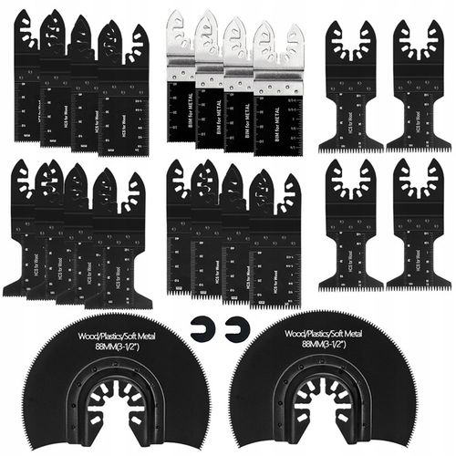 Brzeszczoty oscylacyjne 24szt do narzędzia wielofunkcyjnego drewno na Arena.pl