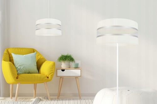 ABAŻUR DO LAMPY STOJĄCEJ WISZĄCEJ BIAŁY 40 CM na Arena.pl