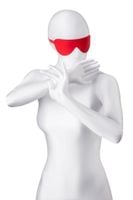 anonymo mask, pu leather, red, 65 cm