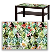 BLAT SZKLANY IKEA LACK Kolaż tropiki z Twoim napisem 90x55cm 018a