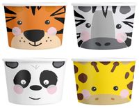 Kubek do lodów Zwierzątka 4szt ZOO