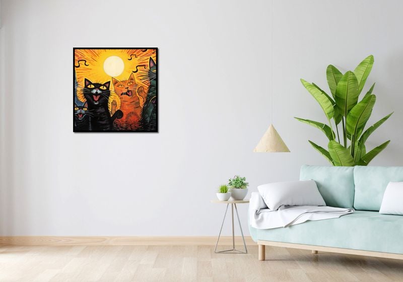 Plakat 70x70cm Kocie Koncertowanie zdjęcie 4