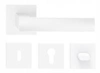 KLAMKA DRZWIOWA IBIZA Q KOLOR BIAŁY KOMPLET ROZET