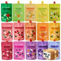 OWOLOVO MUS OWOCOWY mix 15 wyjątkowych SMAKÓW bez cukru 15szt x 200G aż 3KG