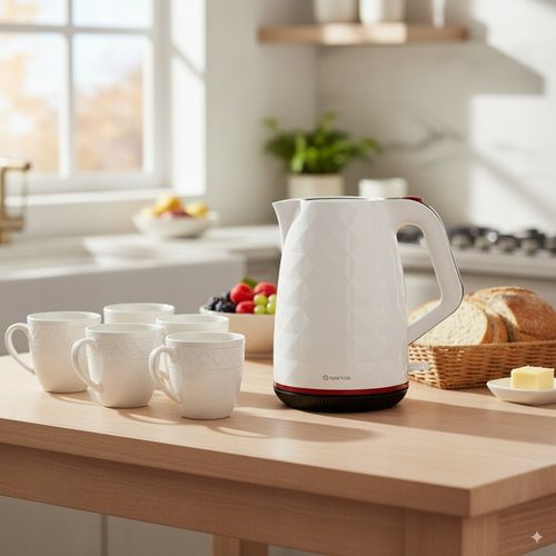 CZAJNIK ELEKTRYCZNY bezprzewodowy BIAŁY CICHY 2200W BEZ BPA FREE 1,7L Manta na Arena.pl