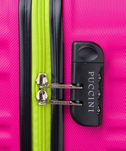 PUCCINI Zestaw WALIZEK Podróżnych Duża Średnia Kabinowa 3w1 ABS ABS018 3A na Arena.pl