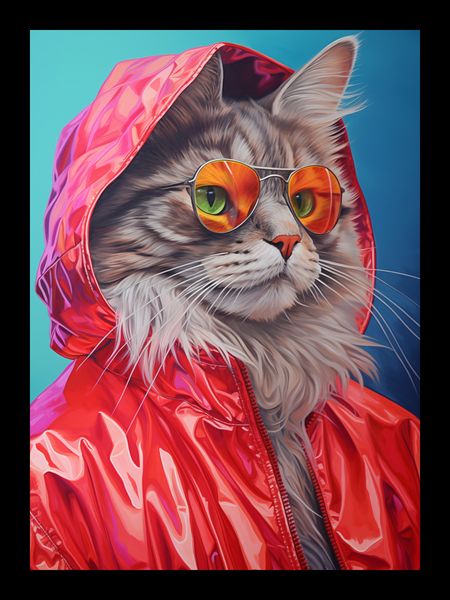 Plakat 13x18cm Kot w Stylu zdjęcie 2