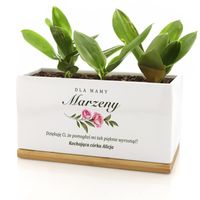 DONICZKA CERAMICZNA na KWIATY PREZENT DLA MAMY NADRUK na DZIEŃ MATKI