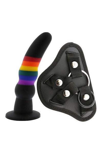 Colourful Love Strap On Solid Dildo zdjęcie 2