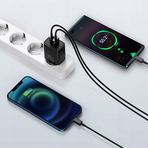 Ładowarka Baseus Compact 2x USB+USB-C PD QC 30W 3A na Arena.pl