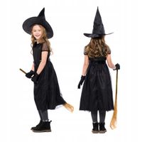STRÓJ CZAROWNICY DLA DZIEWCZYNKI HALLOWEEN KARNAWAŁ PRZEBRANIE DLA DZIECI M