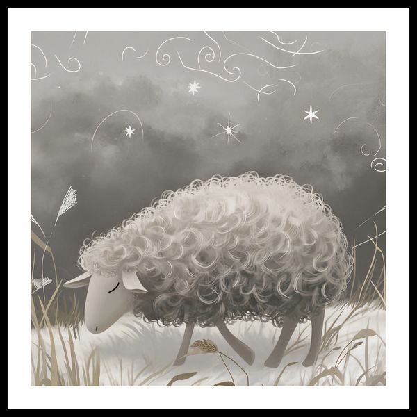 Plakat 70x70cm Bujna Owca zdjęcie 3