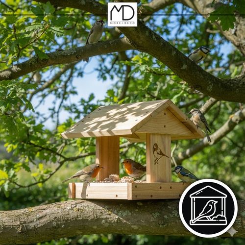 Karmnik dla ptaków domek budka DIY eko drewno ogrodowy solidny na zimę na Arena.pl