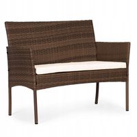 Zestaw Ogrodowy 2 Fotele Kanapa Stolik Meble Ogrodowe Na Taras Ogród Balkon