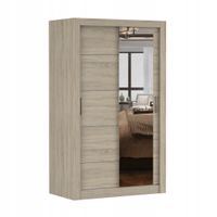 Szafa przesuwna LYON 120x64 SONOMA/SONOMA+LUSTRO półki pojemna PRODUCENT