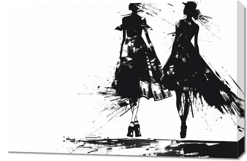 Obraz 90x60cm Atramentowy Przerys zdjęcie 1