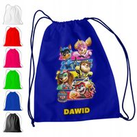 WOREK PLECAK SPORTOWY NA WF DLA DZIECI - PSI PATROL + IMIĘ! PAW PIES BAJKA