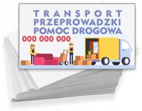 Wizytówki firmowe REKLAMOWE Foliowane 1000 szt TRANSPORT PRZEPROWADZKI
