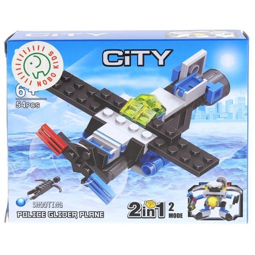 Klocki Konstrukcyjne 2w1 Auto Policyjne Samolot na Arena.pl