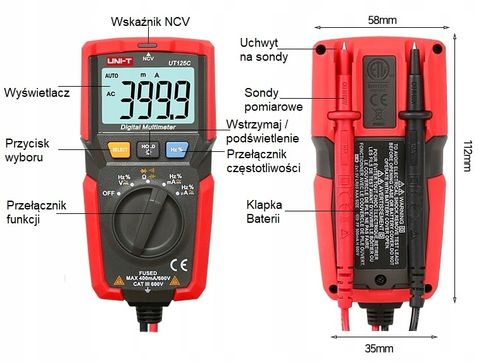 Miernik uniwersalny Uni-T UT125C na Arena.pl