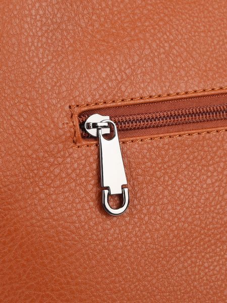 TOREBKA damska shopper eko skórzana z paskiem L043 camel zdjęcie 3