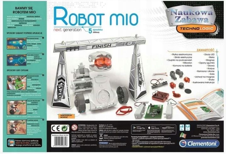 Robot zdalnie sterowany programowanie Robot Mio nowa generacja Clementoni zdjęcie 8