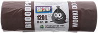 Worki na śmieci 120L brązowe na bioodpady 10 sztuk