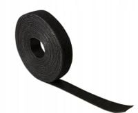 Rzep do kabli organizer taśma rzepowa czarna 1m