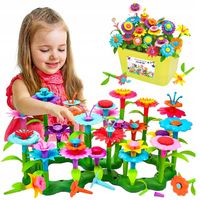 DUŻE KLOCKI KWIATKI OGRÓD KONSTRUKCYJNE DLA DZIEWCZYNKI KREATYWNE