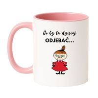 KUBEK "CO BY TU DZISIAJ ODJEBAĆ..." Wzór - Klasyczny Biało-Różowy 330 ml