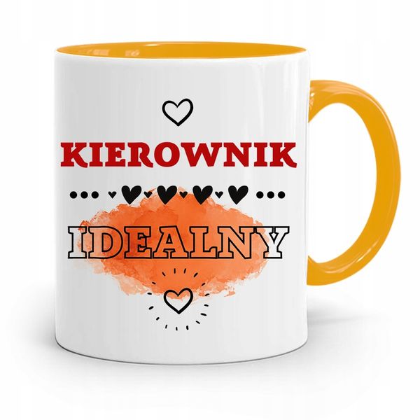 Kubek Żółty Kierownika Kierownik Idealny Prezent Z Nadrukiem Ze Zdjęciem zdjęcie 1