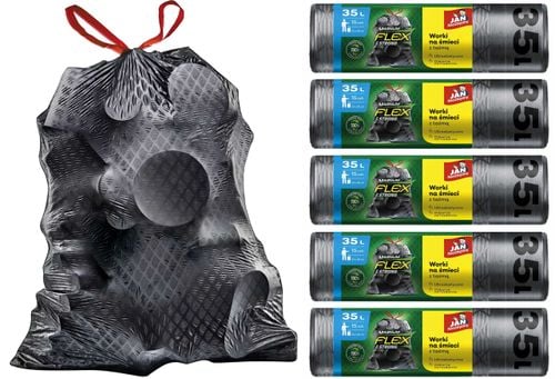 jan niezbędny worki ld magnum flex taśma 35l 15szt. - 5 op. na Arena.pl