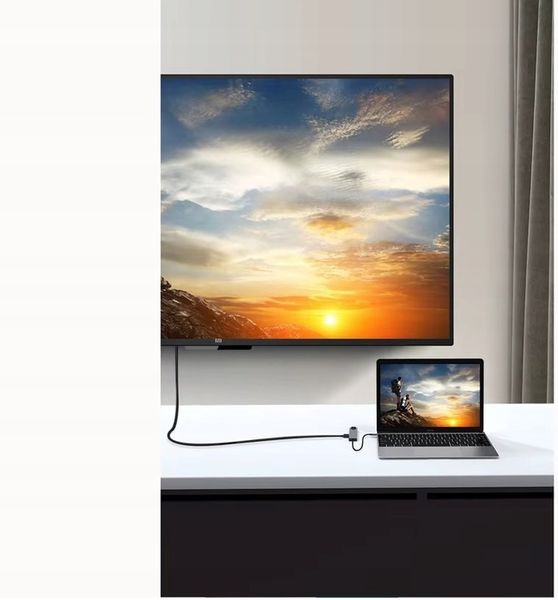 HUB ADAPTER PRZEJŚCIÓWKA USB-C 8w1 2xUSB HDMI SD RJ45 zdjęcie 6