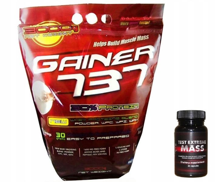 Gainer 737 3kg + Test Extreme Mass na masę i silę zdjęcie 1