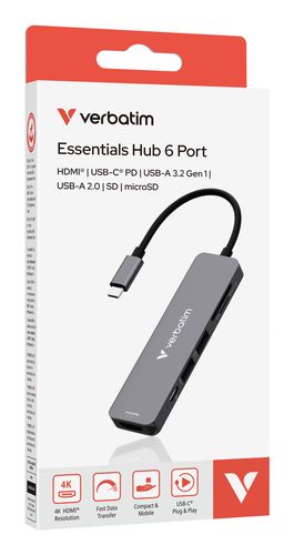 Hub USB Verbatim Multi Port Essentials USB-C PD, USB-A 3.0, USB-A 2.0, HDMI na Arena.pl