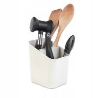 KADAX Ociekacz Na Sztućce Organizer Pojemnik Kuchenny Plastikowy Biały