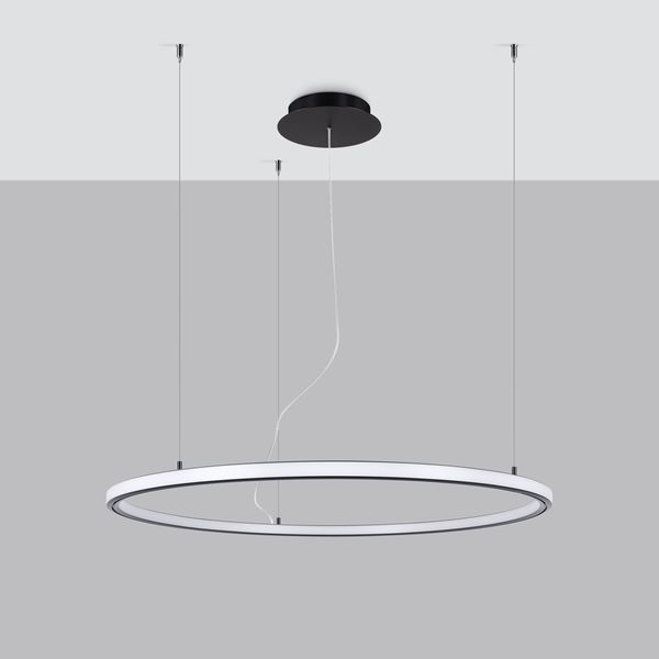 Żyrandol RISA 90 czarny LED 3000K zdjęcie 2