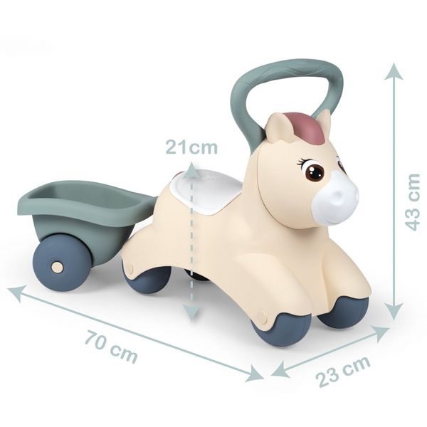 SMOBY Little Pierwszy Jeździk Pony Ride-On Kucyk z Przyczepką zdjęcie 8