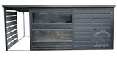 SCHOWEK DOMEK OGRODOWY 4x2,5 m wiata 1,2 x 2,5 m brama d antracyt ID533