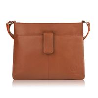 torebka damska listonoszka skórzana na ramię koniakowa paolo peruzzi