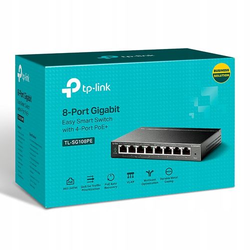 TP-LINK TL-SG108PE Switch Smart 8xGE (4xPoE) na Arena.pl