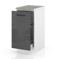 Szafka Kuchenna Stojąca Z Blatem Szafka Cargo 40cm Spremium Szary Połysk