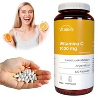 Vitaler's Witamina C 1000 mg Kwas L-askorbinowy Odporność Mięśnie 120kaps