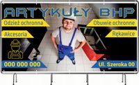 BANER REKLAMOWY 200x100cm projekt w cenie różne wzory ARTYKUŁY BHP