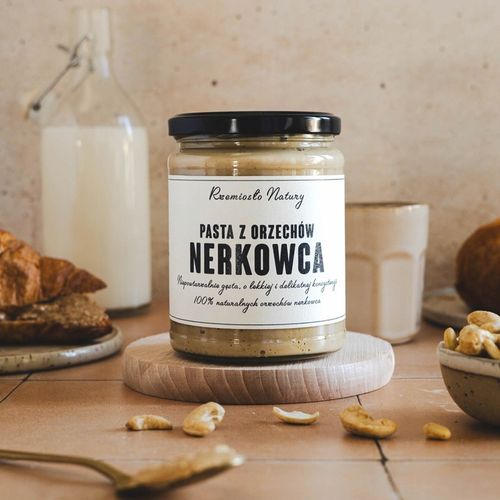 PASTA Z ORZECHÓW NERKOWCA 100% - 500g - Rzemiosło Natury na Arena.pl